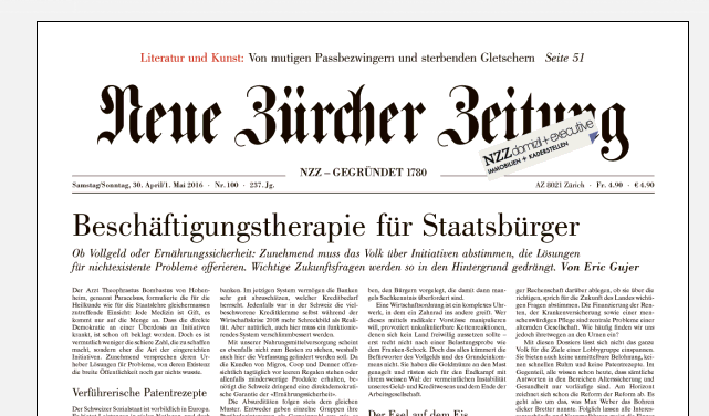 NZZ_Frontseite_20160430