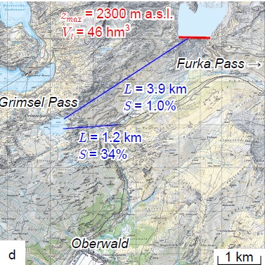 Karte ETH-Studie Rhonegletscher