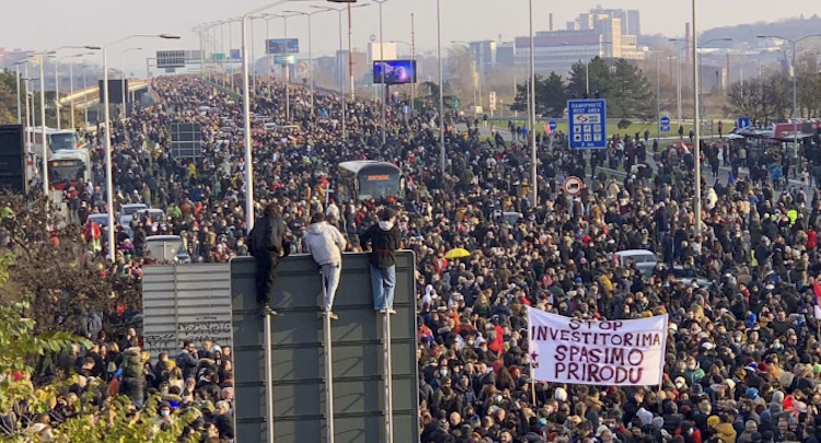 Serbien Rio Tinto Proteste