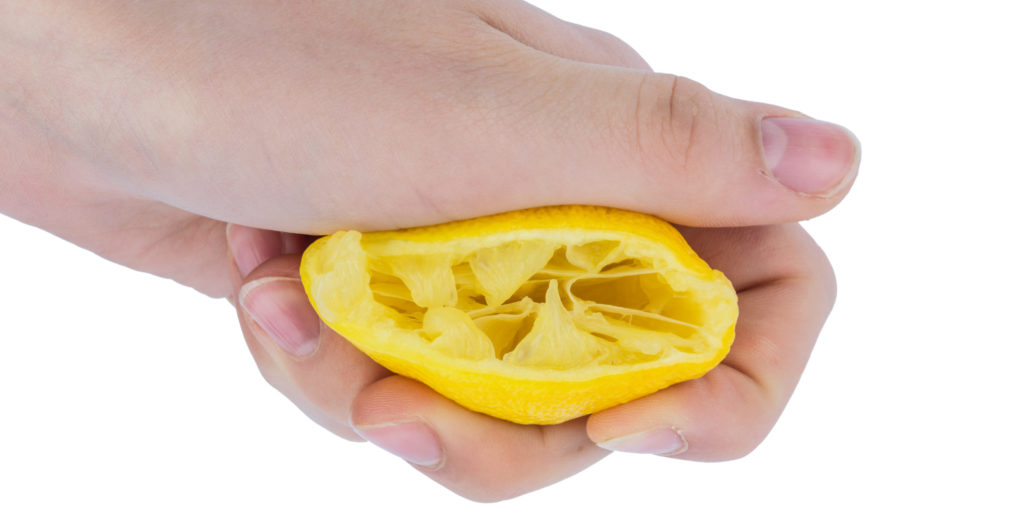 squeezed lemon