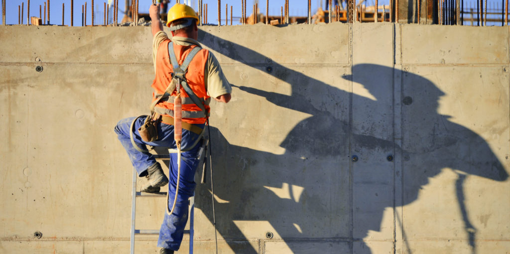 Construction worker at work