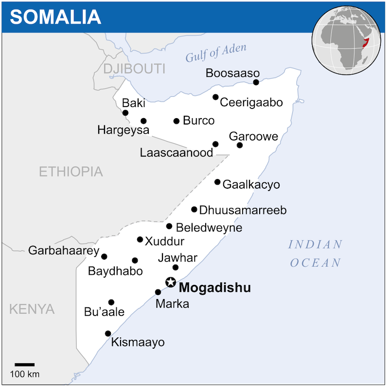 Somalia Landkarte