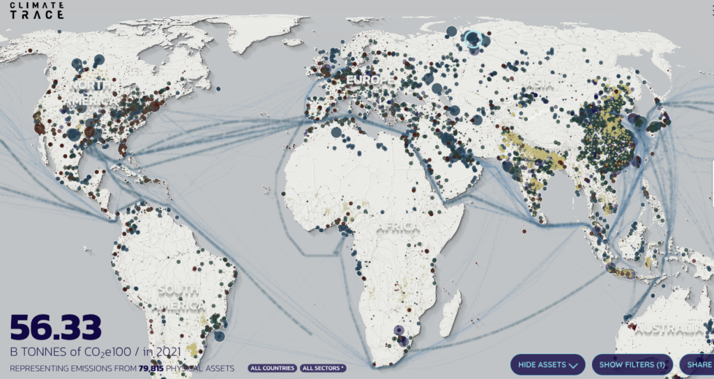 Climate Trace Karte