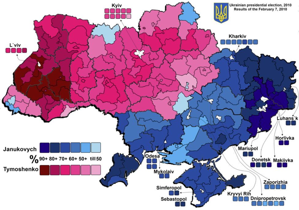 2010 Präsidenten-Stichwahl nach Wahlkreisen