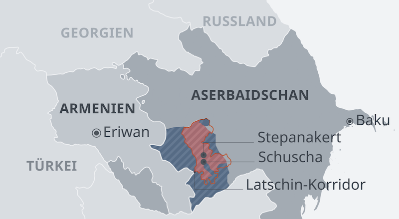 Landkarte Berg-Karabach