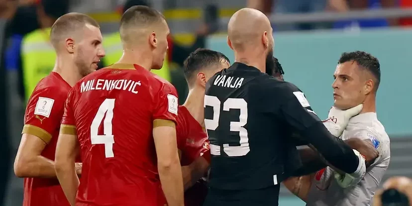 Fussball WM 2022 Katar Schweiz Serbien Vanja Milinkovic-Savic Granit Xhaka