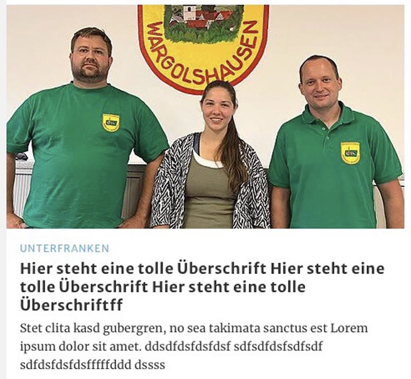 Perlen des Lokaljournalismus Überschrift