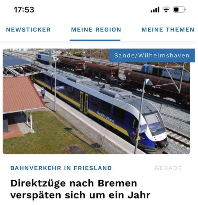 Perlen des Lokaljournalismus Verspätung