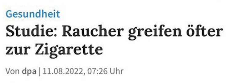 Perlen des Lokaljournalismus Zigarette