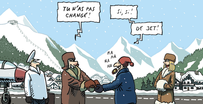 Gérard Herrmann Karikatur Davos Aufmacherbild