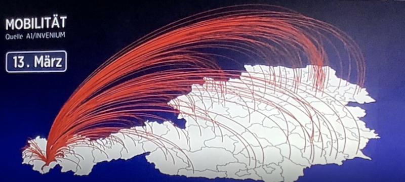 Grafik Ischgl Virusausbreitung