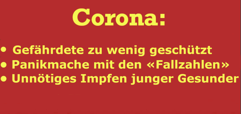 Corona Infosperber Gefährdete