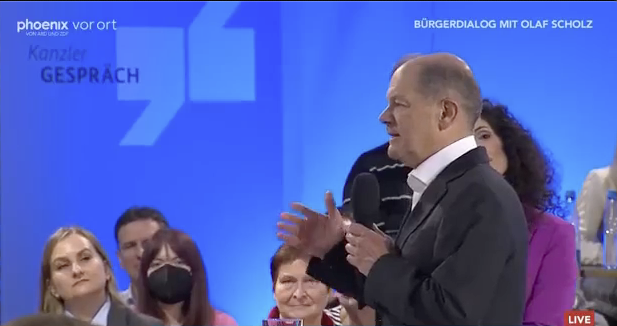 Olaf Scholz im Bürgerdialog.Jan. 23