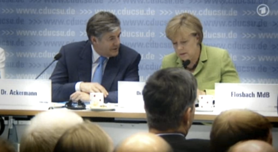 Ackermann und Merkel.ARD