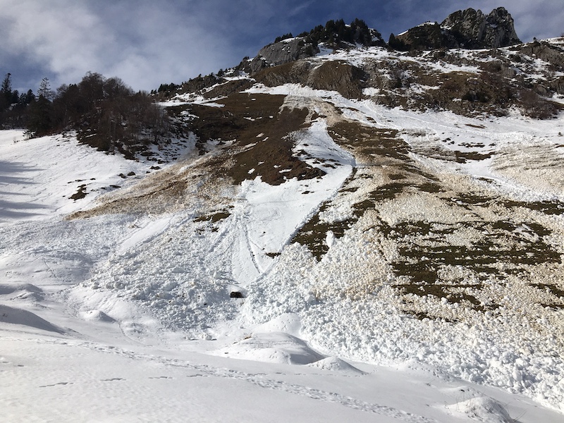 Berglandschaft Schneematsch