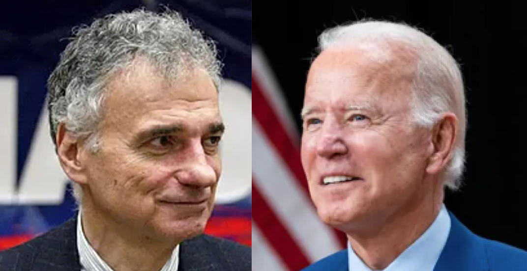 Ralph Nader.Joe Biden