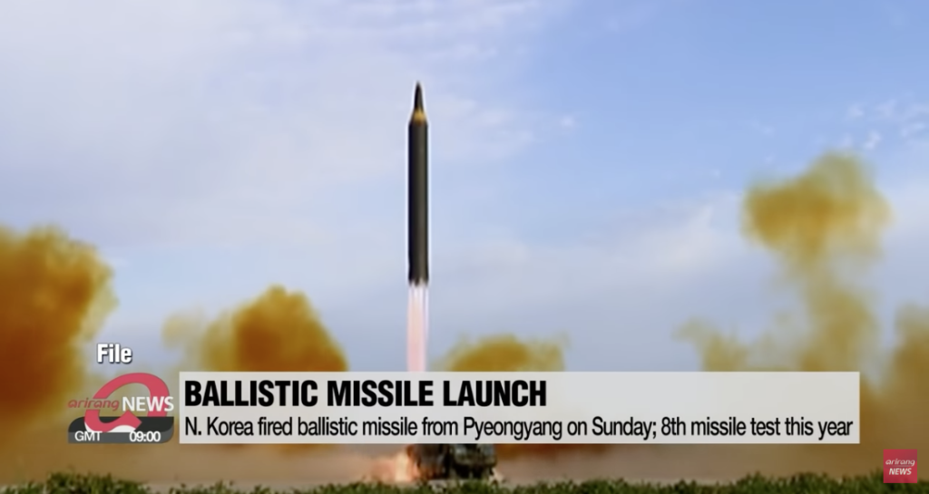 «Achter Raketentest» meldet suedkor TV im Februar 2022