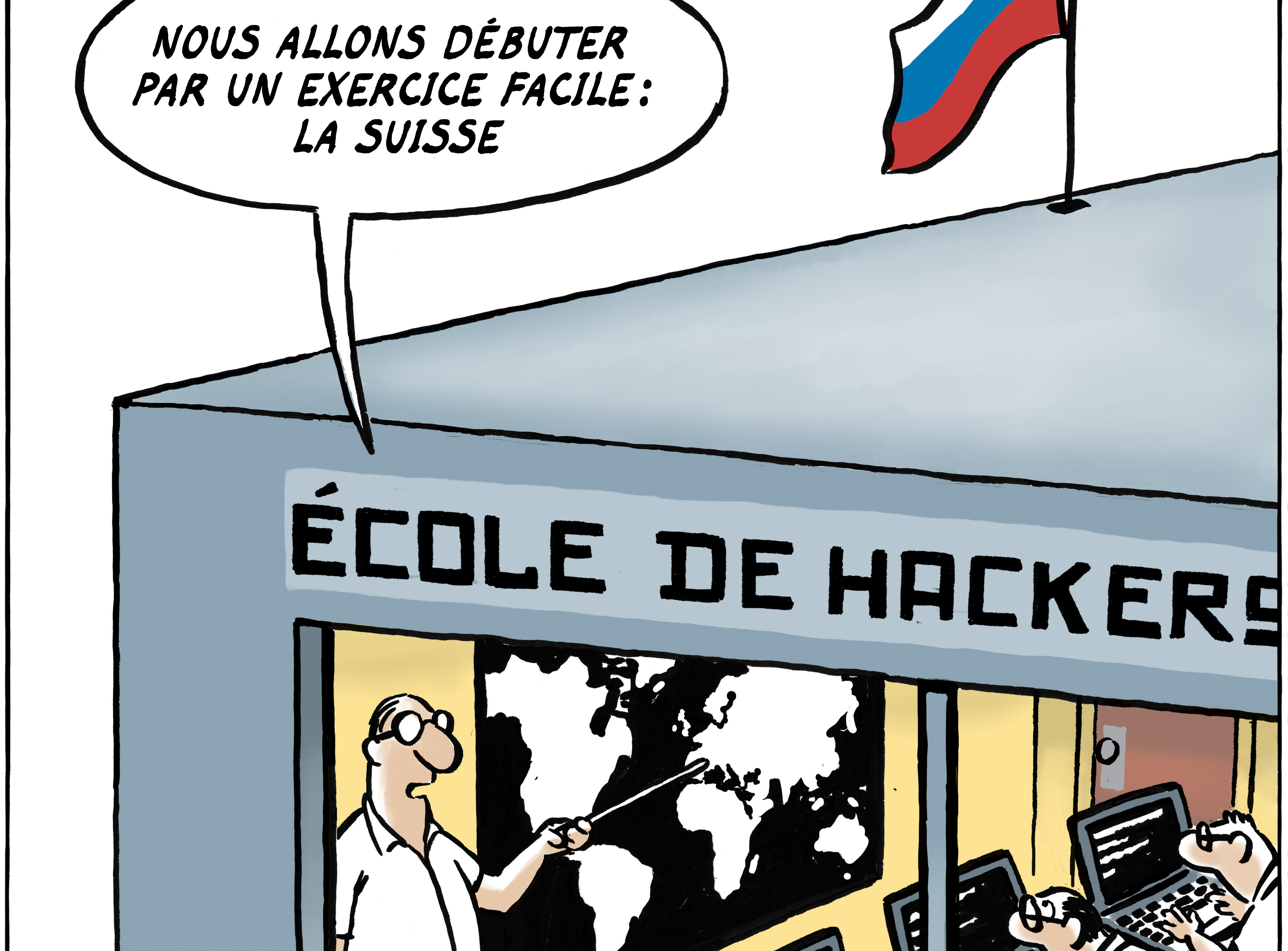 Hacker-Schule Cartoon Bénédicte