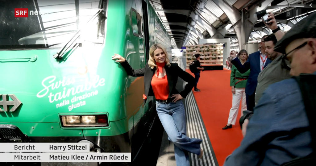 Tagesschau Swisstainable Michelle Hunziker SBB Schweiz-Tourismus