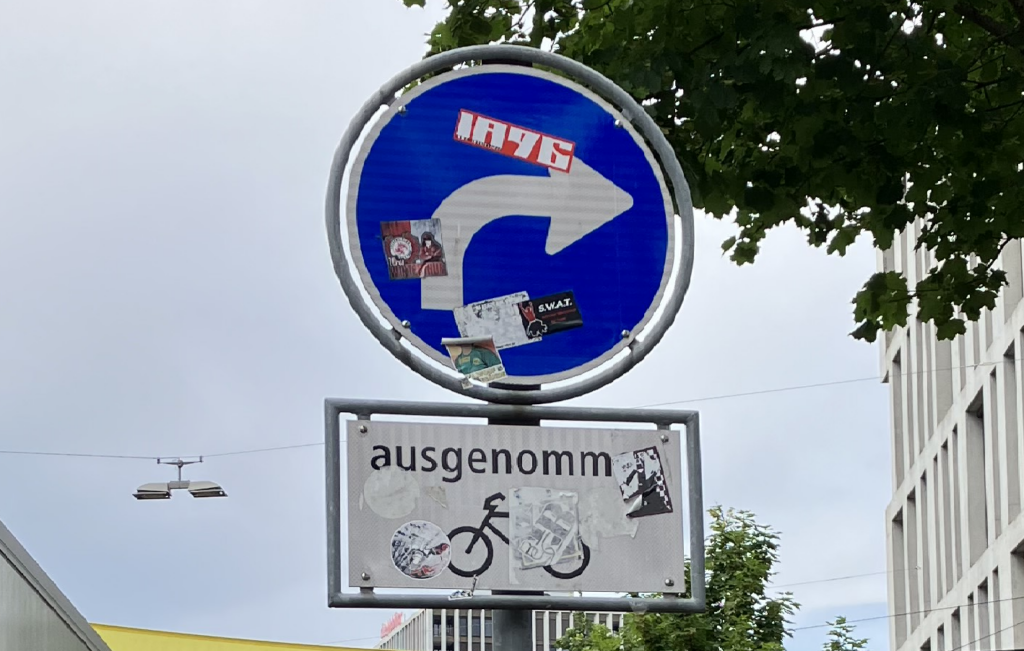 Verkehr Signale Rechtsabbiegen ausgenommen