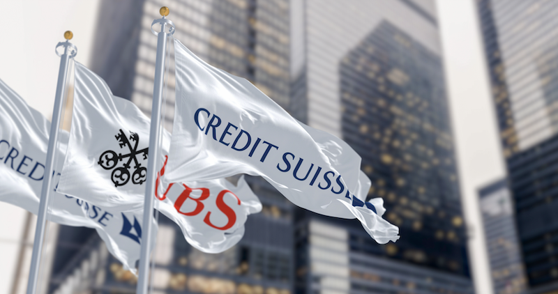 Credit Suisse UBS Fahnen