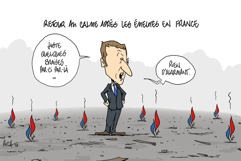 Cartoon Pitch Macron