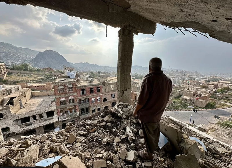 Taiz liegt in Trümmern.goktay Koraltan.BBC