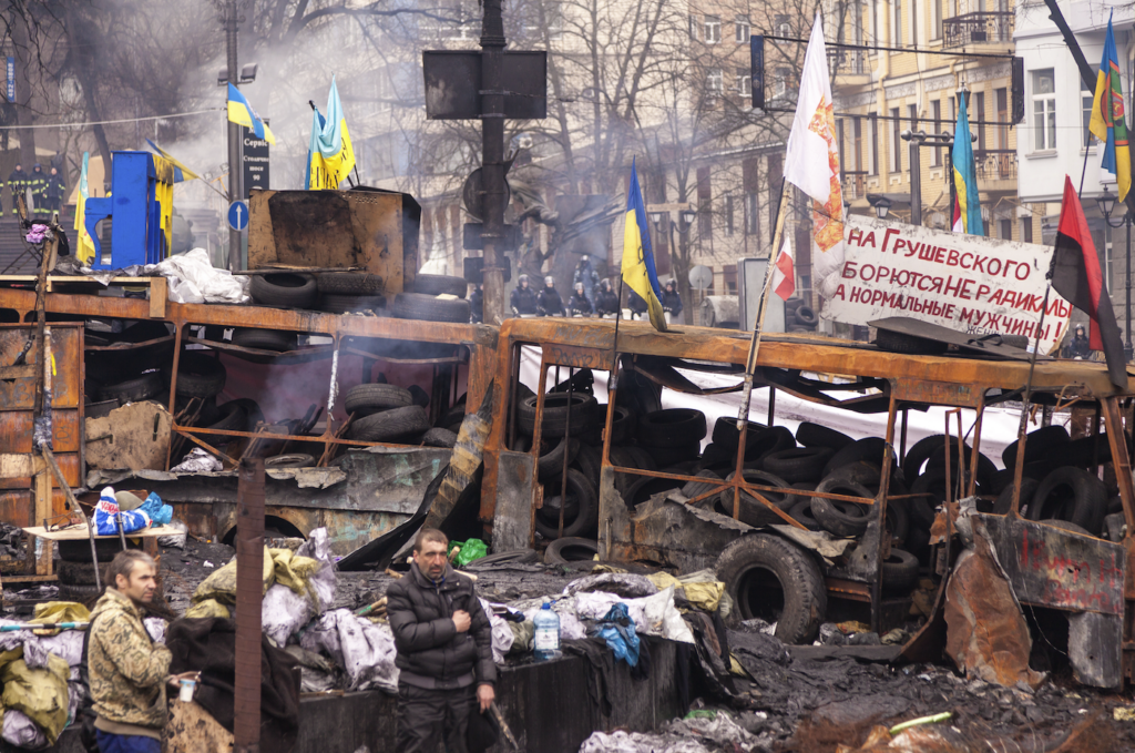 Maidan 18.2.2014.bloodua Depositphotos