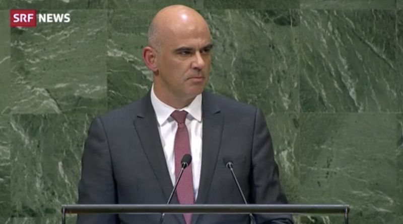 Alain Berset vor der UNO