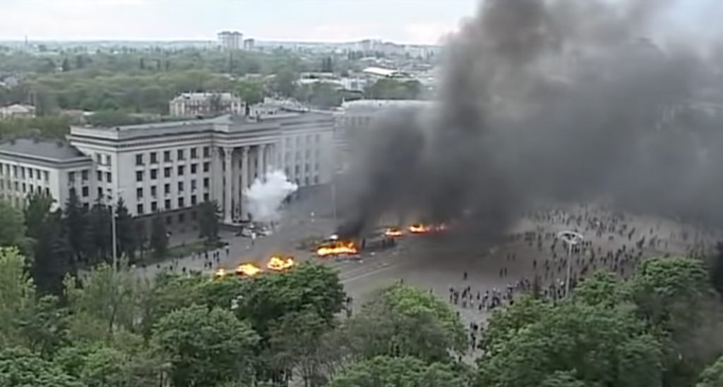 Sturm auf das Gewerkschaftshaus in Odessa im Jahr 2014