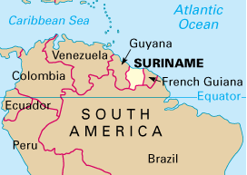 Surinam Karte.JudiesBlog