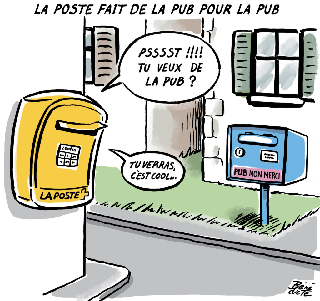 Werbung Post Cartoon Bénédicte Vigousse