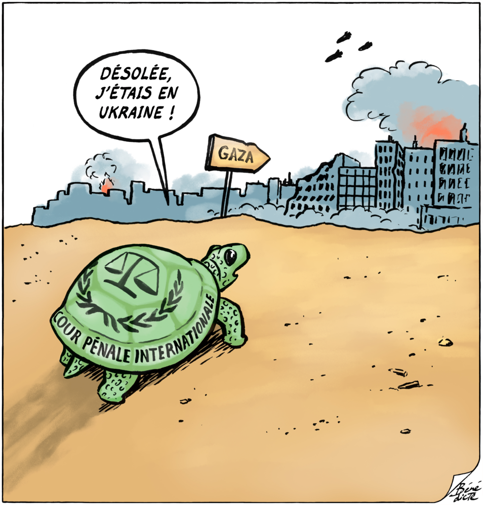 Cartoon Bénédicte in 24heures Gaza