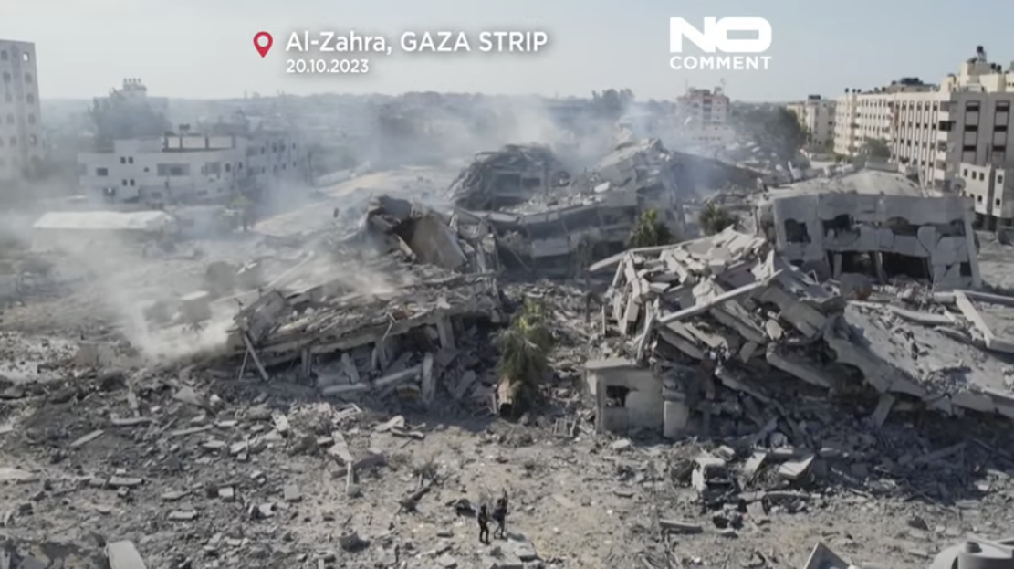 Nach dem terroristischen Angriff der Hamas bombardiert Israel Gaza. euronews