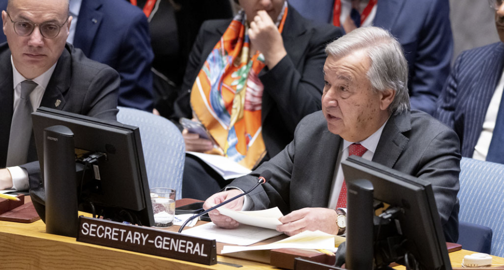 UN-Generalsekretär Antonio Guterres am 24. Oktober vor dem Sicherheitsrat