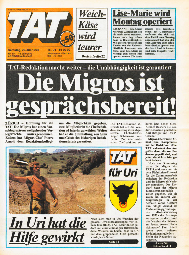 Tat Zeitschrift Titelblatt