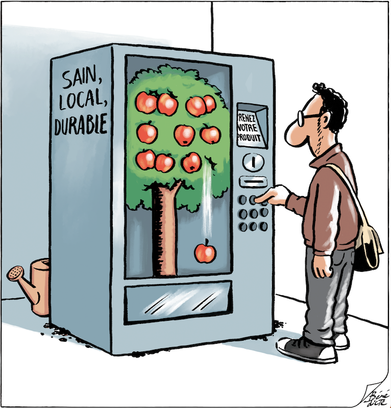 Cartoon Bénédicte Vertriebsautomat