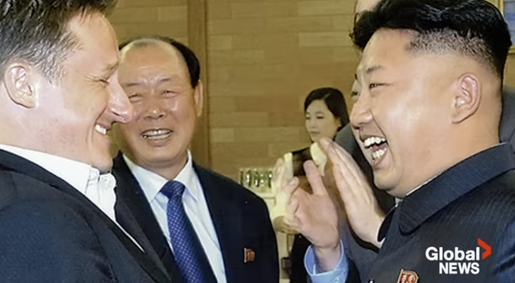 Geschäftsmann Michael Spavor (links) verstand sich gut mit Kim Jong-un.