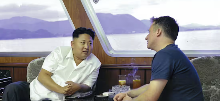 Kim Jong-un auf seiner Jacht mit Geschäftsmann Michael Spavor.