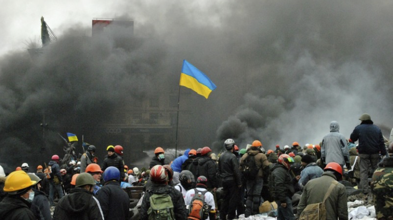 Maidan am 20.2.2014. Mykola Vasylechko.Wikimedia Commons