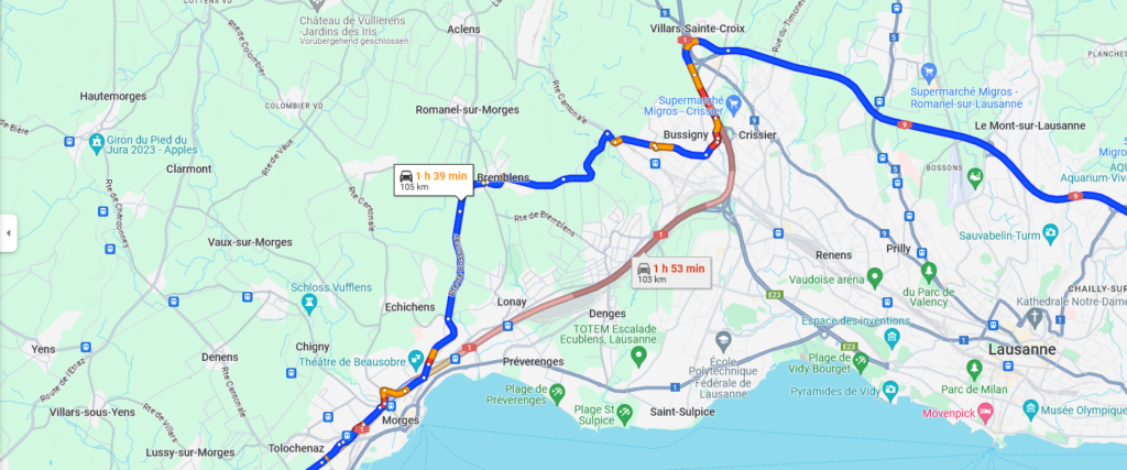 24 Navi Google Maps Montreux nach Bardonnex 2