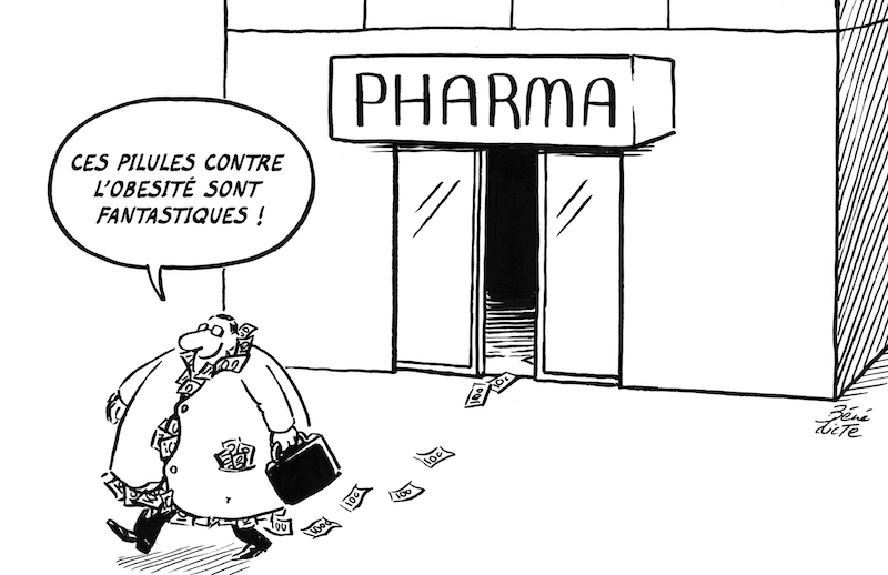 Cartoon Bénédicte Abnehm-Medikamente Aufmacherbild