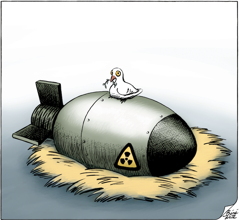 Cartoon Bénédicte Nukleare Abschreckung