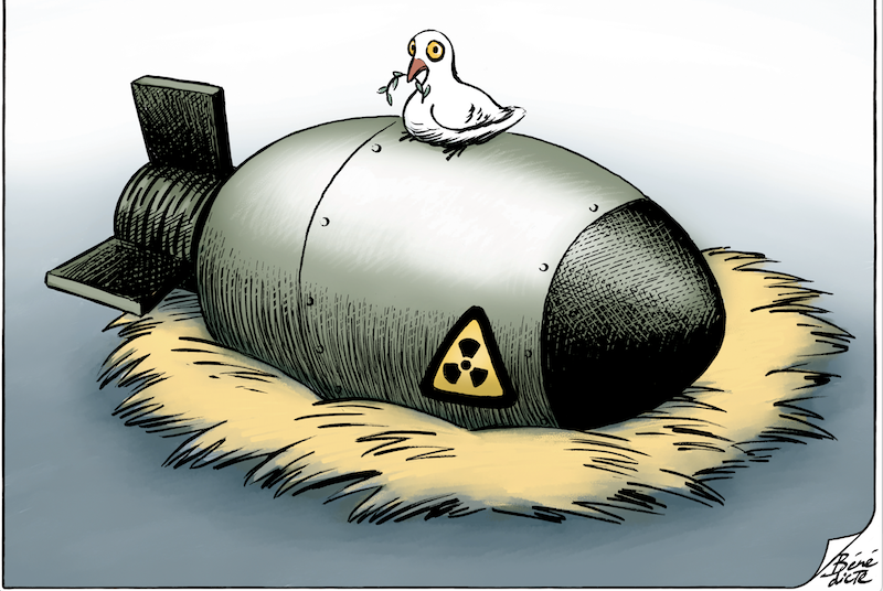 Cartoon Bénédicte Nukleare Abschreckung Aufmacherbild