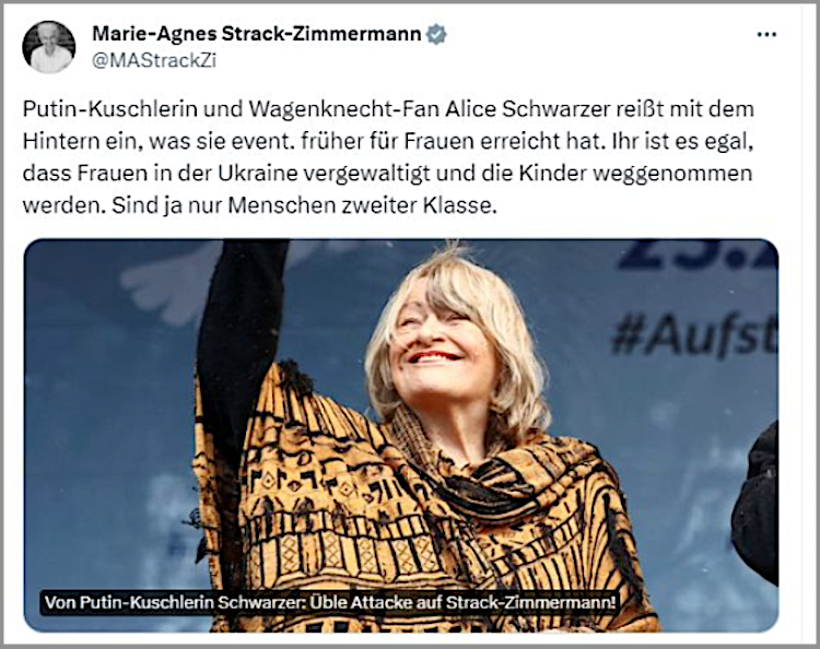 Marie-Agnes Strack-Zimmermann auf X.x