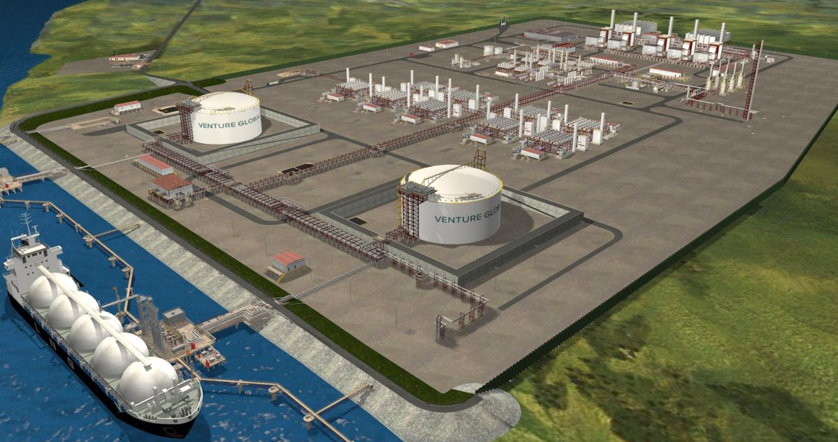 Pläne von 2019 des seither teilweise gebauten Erdgas- XTerminals