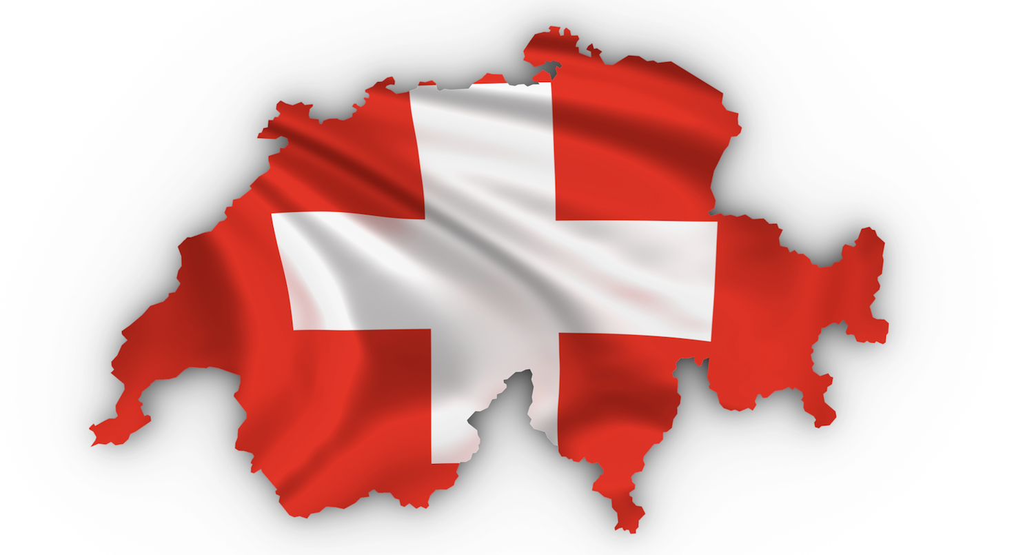 Schweiz Karte und Fahne