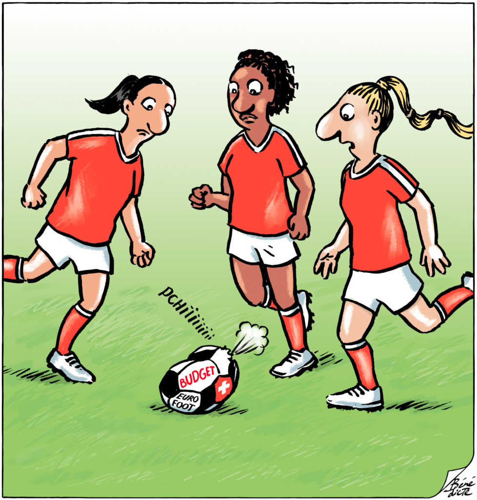 Cartoon Bénédicte in 24heures Fussball Frauen EM