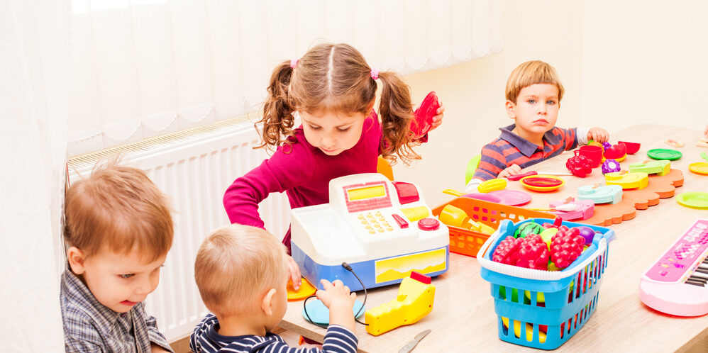 Children playing cooks