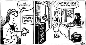 Cartoon Bénédicte Geheimdienst